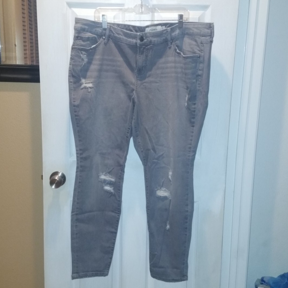 Distressed jeans